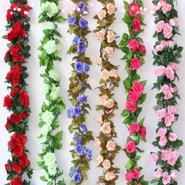 decorative flowers & wreaths 2.4m multicolor artificial flower silk rose leaf wreath vine ivy wall hang home wedding party garden decoration
decorative flowers & wreaths 2.4m multicolor artificial flower silk rose leaf wreath vine ivy wall hang home wedding party garden decoration