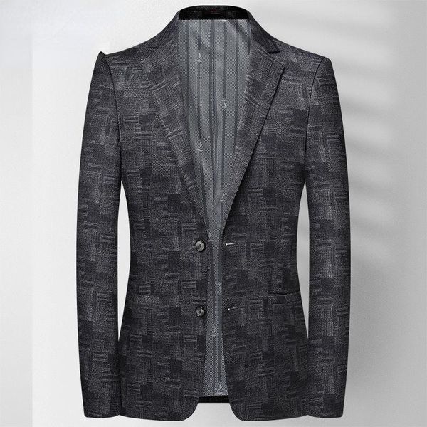 men's suits & blazers men 2021 spring autumn casual long sleeve coats slim formal suit outwear male business print blazer jackets o546, White;black
men's suits & blazers men 2021 spring autumn casual long sleeve coats slim formal suit outwear male business print blazer jackets o546, White;black