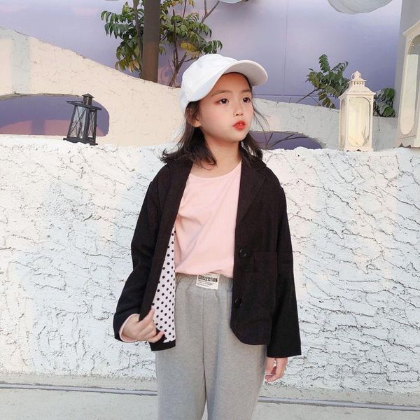 spring girls simple pure black small suit jacket 2021 children's fashion supple v-neck single-breasted long-sleeved shirt jackets, Blue;gray
spring girls simple pure black small suit jacket 2021 children's fashion supple v-neck single-breasted long-sleeved shirt jackets, Blue;gray