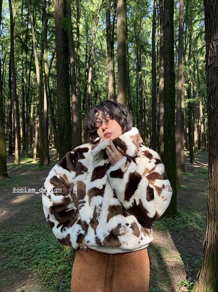 women's down & parkas autumn winter lamb wool crop cardigan jacket onism plush fur coat cow pattern short button casual coats clothing, Black
women's down & parkas autumn winter lamb wool crop cardigan jacket onism plush fur coat cow pattern short button casual coats clothing, Black