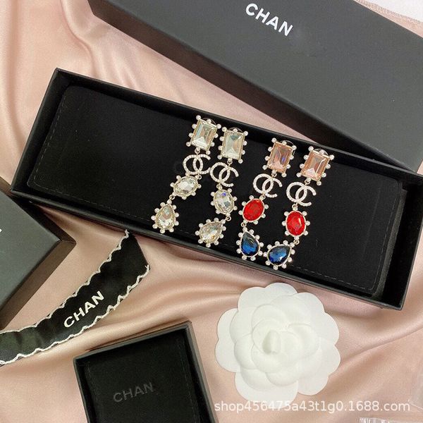 small fragrance romantic su diamond studded temperament earrings female korean version tricolor crystal personalized water drop, Golden
small fragrance romantic su diamond studded temperament earrings female korean version tricolor crystal personalized water drop, Golden