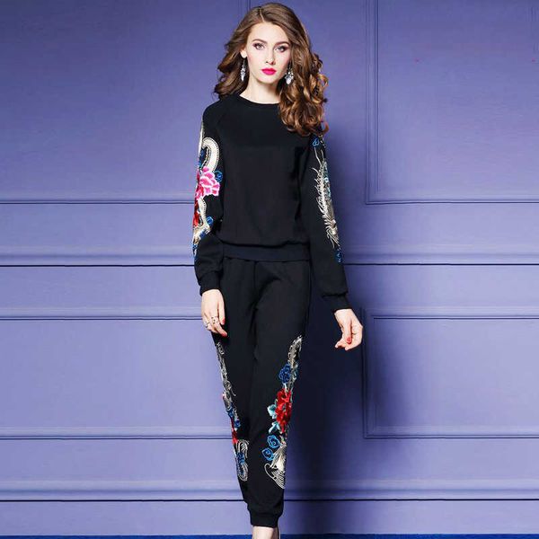 women's two piece pants set tracksuits + autumn fashion plus size long sleeve flowers embroidery 2 piece s 4xl 5vw9, White
women's two piece pants set tracksuits + autumn fashion plus size long sleeve flowers embroidery 2 piece s 4xl 5vw9, White