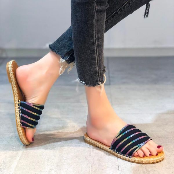 summer flat slippers women shoes woman clear shine bling beach rainbow colorful slides 2021 flip flops plus size, Black
summer flat slippers women shoes woman clear shine bling beach rainbow colorful slides 2021 flip flops plus size, Black