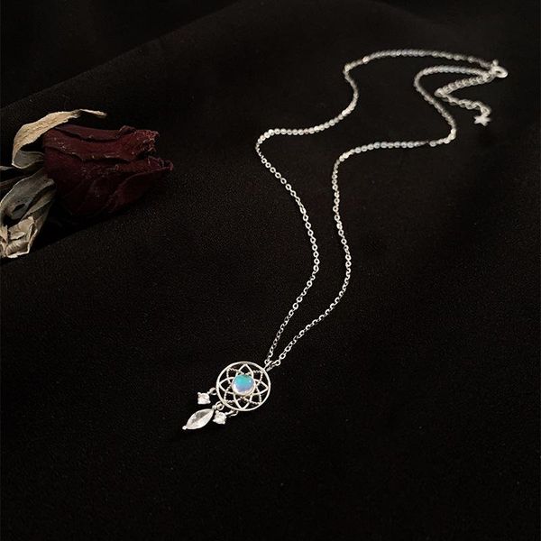 pendant necklaces luoluoyi moonstone round charm necklace for women creative hollow geometric elegant party jewelry, Silver
pendant necklaces luoluoyi moonstone round charm necklace for women creative hollow geometric elegant party jewelry, Silver