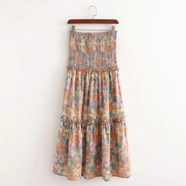 summer women floral print elastic strapless midi dress female sleeveless clothes casual lady loose vestido d7756 210430, Black;gray
summer women floral print elastic strapless midi dress female sleeveless clothes casual lady loose vestido d7756 210430, Black;gray
