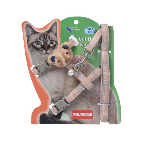 cat adjustable harness vest walking lead leash for small medium collars & leads
cat adjustable harness vest walking lead leash for small medium collars & leads