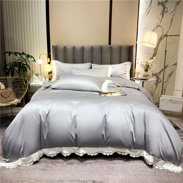 bedding sets michiko 2021 light luxury pure color washing silk embroidery four piece set
bedding sets michiko 2021 light luxury pure color washing silk embroidery four piece set