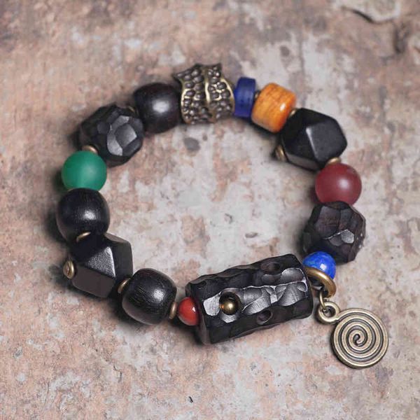 qu weihua bold black sandalwood mixed with big beads hand string male personality alternative national fashion bracelet jewelry man, Golden;silver
qu weihua bold black sandalwood mixed with big beads hand string male personality alternative national fashion bracelet jewelry man, Golden;silver