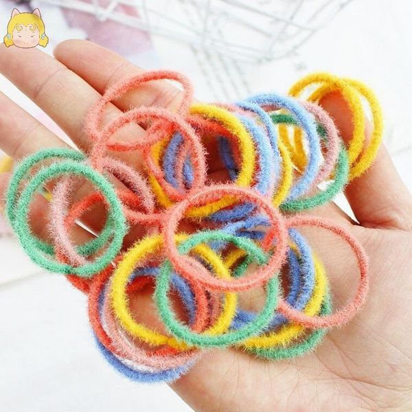 hair accessories korean colorful high elastic rubber band no hurt plush ponytail holder basic ropes children girls, Slivery;white
hair accessories korean colorful high elastic rubber band no hurt plush ponytail holder basic ropes children girls, Slivery;white