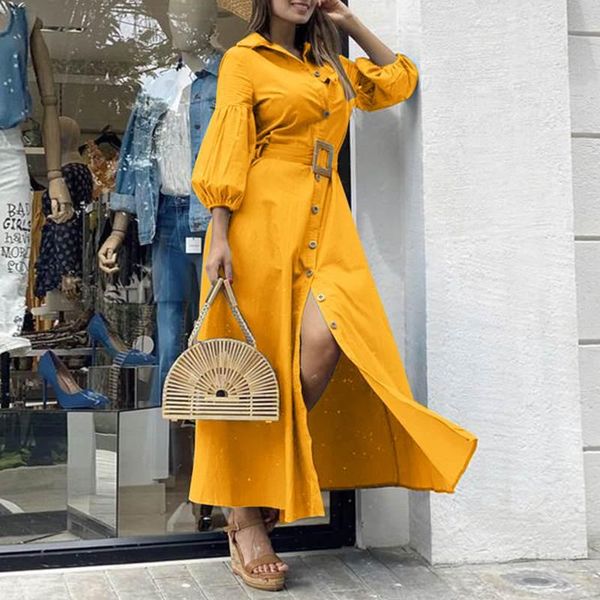 s-5xl women asymmetric dress vonda solid robe lady's puff sleeve lapel collar button up bohemian vestido plus size sundress casual dres, Black;gray
s-5xl women asymmetric dress vonda solid robe lady's puff sleeve lapel collar button up bohemian vestido plus size sundress casual dres, Black;gray