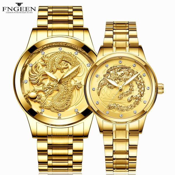 wristwatches fngeen waterproof luminous watch quartz dragon casual simple and phoenix couple chinese, Slivery;brown
wristwatches fngeen waterproof luminous watch quartz dragon casual simple and phoenix couple chinese, Slivery;brown