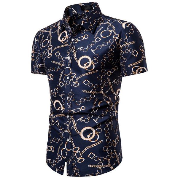 men's shirt summer short sleeve business affairs slim hawaii loose gold money printed turn-down collar male camisa casual shirts, White;black
men's shirt summer short sleeve business affairs slim hawaii loose gold money printed turn-down collar male camisa casual shirts, White;black