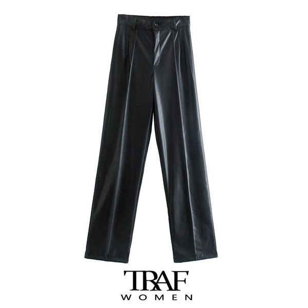 women's pants & capris za women fashion faux leather straight vintage high waist zipper female trousers mujer, Black;white
women's pants & capris za women fashion faux leather straight vintage high waist zipper female trousers mujer, Black;white