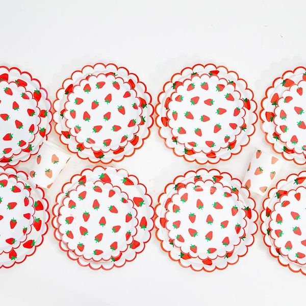disposable dinnerware strawberry pattern tableware gold foil paper plates cups baby shower birthday party wedding supplies
disposable dinnerware strawberry pattern tableware gold foil paper plates cups baby shower birthday party wedding supplies