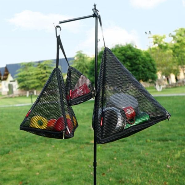 storage bags outdoor net bag triangular drying hanging foldable basket with double zippers
storage bags outdoor net bag triangular drying hanging foldable basket with double zippers