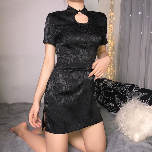 factory4k90 summer cheongsam new women's improved 2020 chinese texture printed dress short sleeve waist long skirt, White;black
factory4k90 summer cheongsam new women's improved 2020 chinese texture printed dress short sleeve waist long skirt, White;black