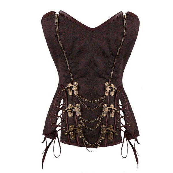 luxury women's shapers 8063 punk style body shaping suitcase bag buckle fashion chain corset top, Black;white
luxury women's shapers 8063 punk style body shaping suitcase bag buckle fashion chain corset top, Black;white