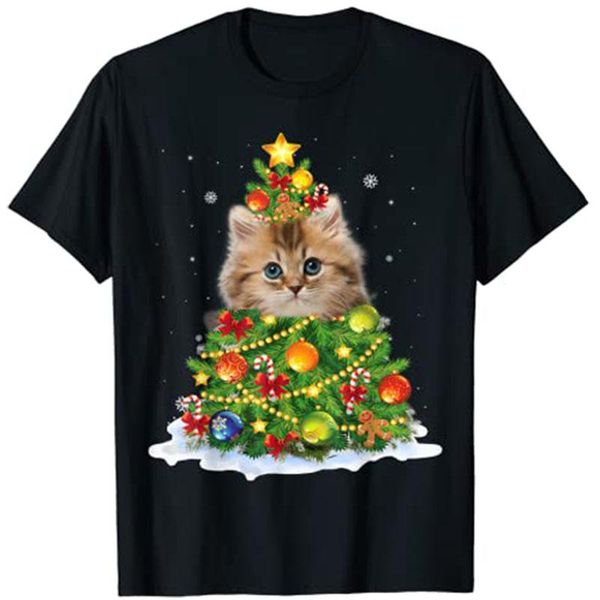 women's t-shirt cat christmas tree ornaments decor funny pajamas family xmas holiday graphic tee, White
women's t-shirt cat christmas tree ornaments decor funny pajamas family xmas holiday graphic tee, White