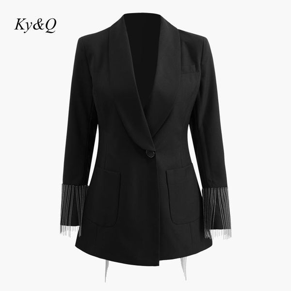 women's suits & blazers fashion women female jacket irregular backless tassels suit coat long sleeve blazer runway design chic, White;black
women's suits & blazers fashion women female jacket irregular backless tassels suit coat long sleeve blazer runway design chic, White;black
