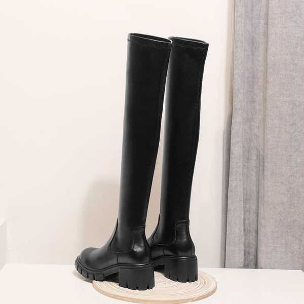 simple style cow leathe stretch boots round toe high heels winter women keep warm solid thigh l10, Black
simple style cow leathe stretch boots round toe high heels winter women keep warm solid thigh l10, Black