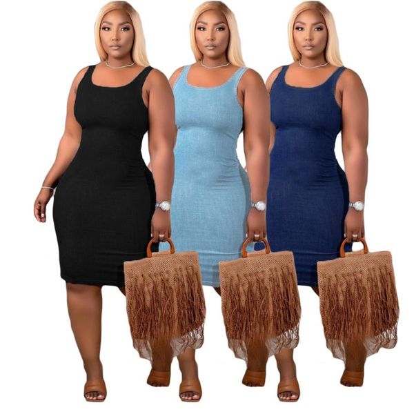 casual dresses 2021 summer women denim fashion lady round neck straps sleeveless bodycon knee length party club, Black;gray
casual dresses 2021 summer women denim fashion lady round neck straps sleeveless bodycon knee length party club, Black;gray
