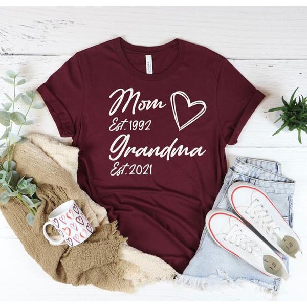 women's t-shirt personalized mom est grandma custom mama-mimi-mommy-nana-grammy o-neck cotton tee harajuku mothers day gift, White
women's t-shirt personalized mom est grandma custom mama-mimi-mommy-nana-grammy o-neck cotton tee harajuku mothers day gift, White