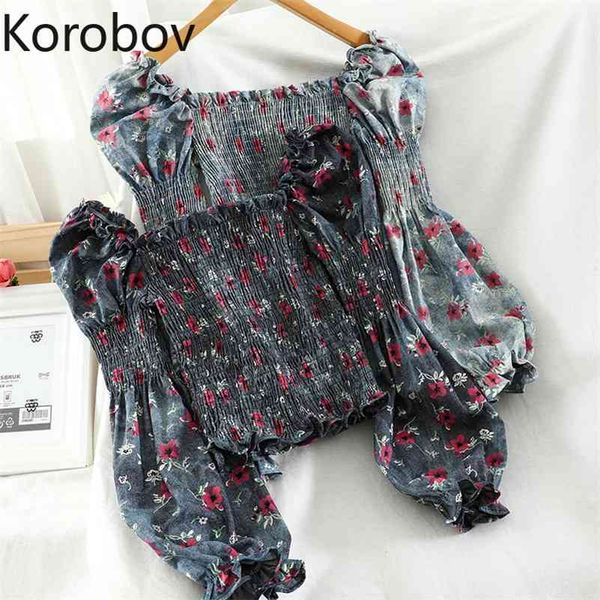 korobov korean square collar elegant print velvet blouses vintage flare sleeve slim crop shirts new chic blusas mujer 210430, White
korobov korean square collar elegant print velvet blouses vintage flare sleeve slim crop shirts new chic blusas mujer 210430, White