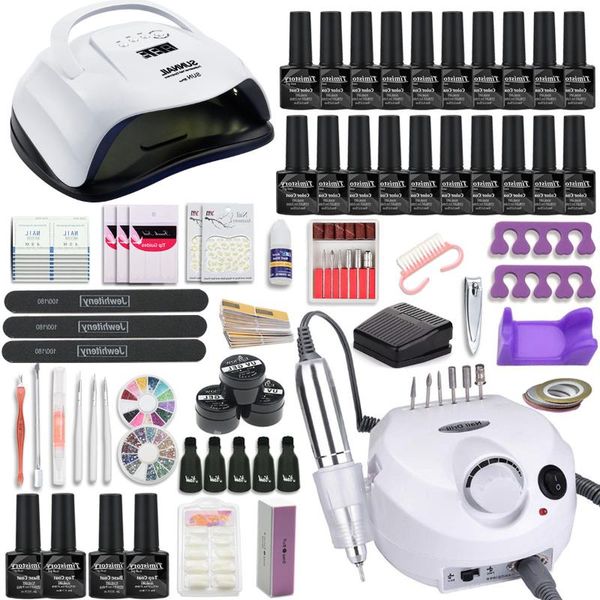 nail art kits manicure set kit 120/80/54w uv led lamp with 20pcs gel varnish electric drill tool extension
nail art kits manicure set kit 120/80/54w uv led lamp with 20pcs gel varnish electric drill tool extension