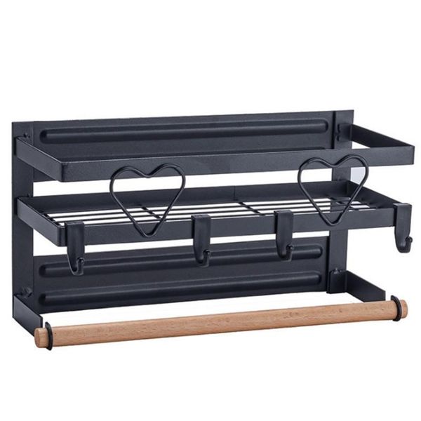 frames double-layer black magnetic fridge organizer with paper towel holder and 4 hooks t21c
frames double-layer black magnetic fridge organizer with paper towel holder and 4 hooks t21c
