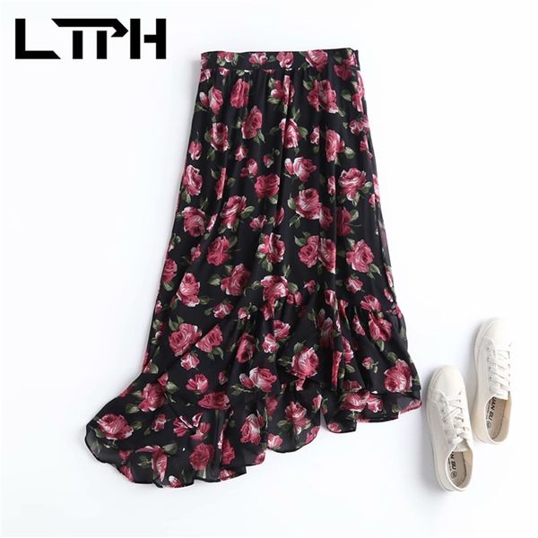 ltph classic ruffles irregular floral skirt high waist mid-length chiffon woman skirts thin comfortable spring summer 210423, Black;gray
ltph classic ruffles irregular floral skirt high waist mid-length chiffon woman skirts thin comfortable spring summer 210423, Black;gray