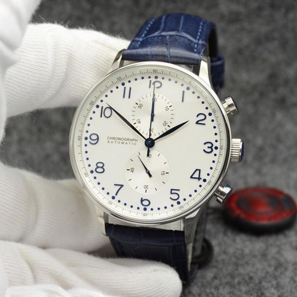 wristwatches famous chronograph quartz multi-function sport watches men stainless steel black blue leather sapphire calendar wristwatch, Slivery;brown
wristwatches famous chronograph quartz multi-function sport watches men stainless steel black blue leather sapphire calendar wristwatch, Slivery;brown