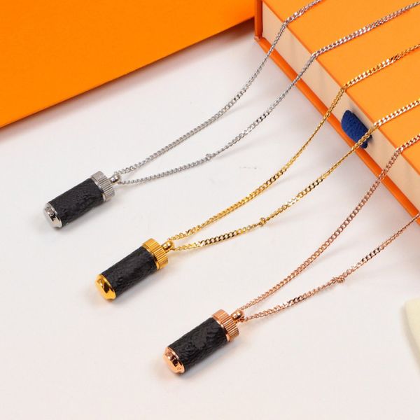 women 3d leather perfume bottle letter pendant necklace classic fashion new titanium steel necklace couple jewelry wholesale, Silver
women 3d leather perfume bottle letter pendant necklace classic fashion new titanium steel necklace couple jewelry wholesale, Silver