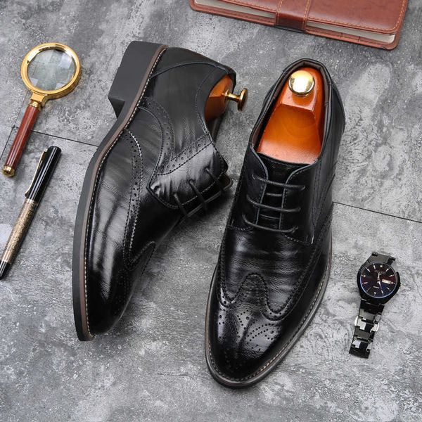 large brock men's lace up fashion casual leather shoes 34-48, Black 
large brock men's lace up fashion casual leather shoes 34-48, Black