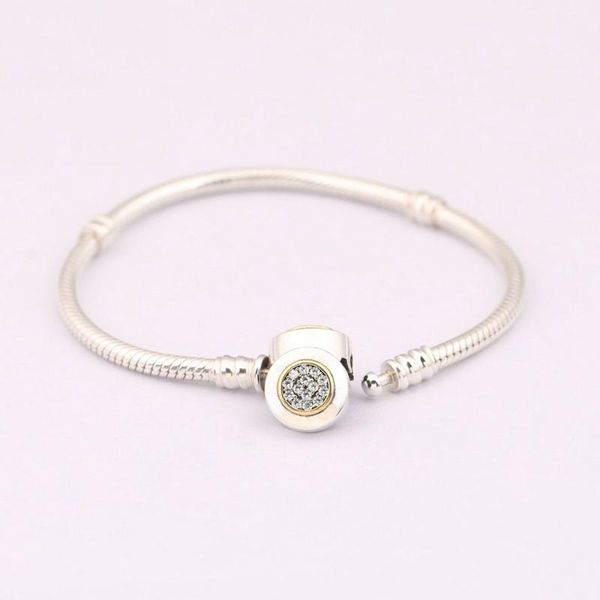link, chain s925 bracelet for women momemts two-tone pave clasp fit lady beads charm pendant, Black
link, chain s925 bracelet for women momemts two-tone pave clasp fit lady beads charm pendant, Black