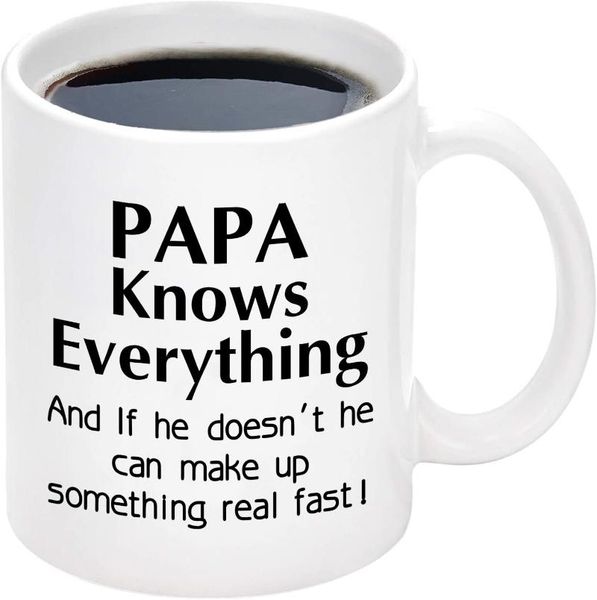 mugs papa knows everything mug dad gift for men father's day from kids daughter son christmas birthday gifts
mugs papa knows everything mug dad gift for men father's day from kids daughter son christmas birthday gifts