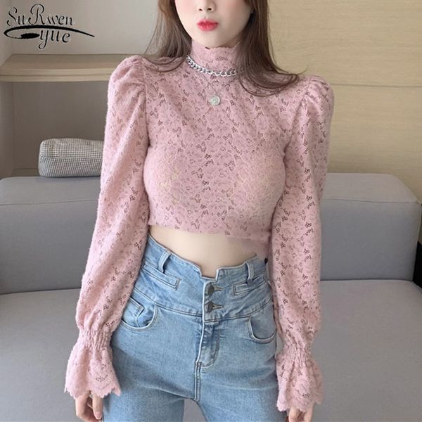 spring casual floral women shirt lace white blouse puff sleeve shirts turtleneck short corset blusas 12710 210427
spring casual floral women shirt lace white blouse puff sleeve shirts turtleneck short corset blusas 12710 210427