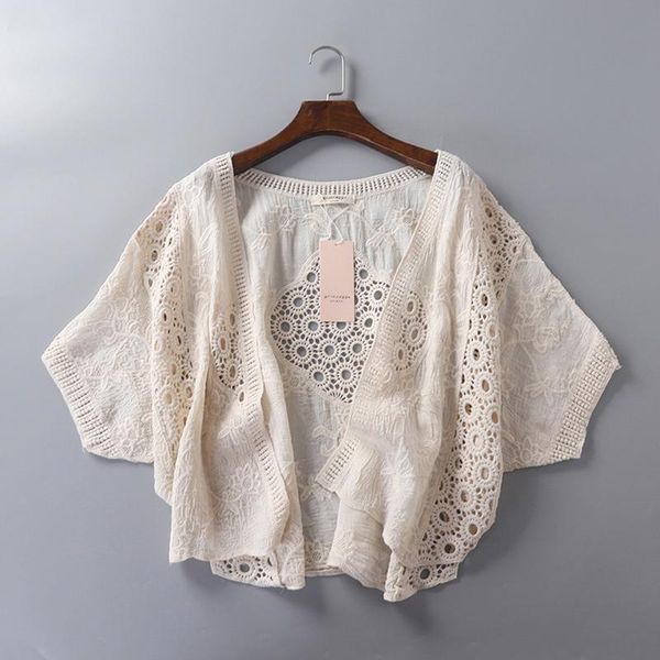 women's knits & tees summer casual sweet loose hollow out knitted cardigan women elegant half sleeved open stitch coat sun protection c, White
women's knits & tees summer casual sweet loose hollow out knitted cardigan women elegant half sleeved open stitch coat sun protection c, White
