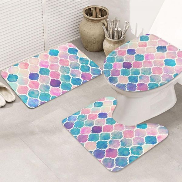 carpets hand painted colorful geometric trellis chain print bath mat 3 pcs toilet cover foot pad soft rug carpet simple set rugs wc
carpets hand painted colorful geometric trellis chain print bath mat 3 pcs toilet cover foot pad soft rug carpet simple set rugs wc