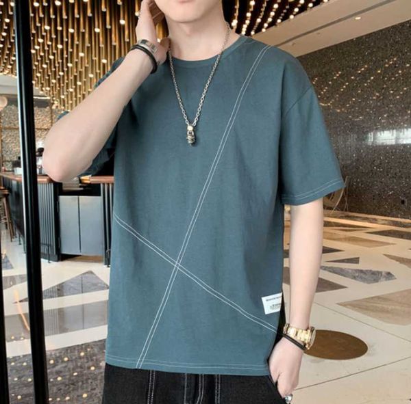 men's cotton short-sleeved 2021 half-sleeved loose-fitting t-shirt for students model 6195 t-shirts, White;black
men's cotton short-sleeved 2021 half-sleeved loose-fitting t-shirt for students model 6195 t-shirts, White;black