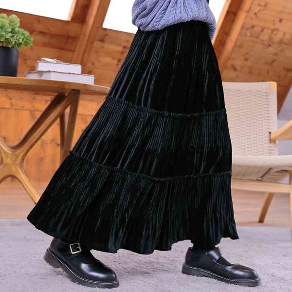 autumn kids & teenager girls velvet long maxi skirts teen girl fall winter velour ruffle cake skirts fashion children's clothing 210331, Blue
autumn kids & teenager girls velvet long maxi skirts teen girl fall winter velour ruffle cake skirts fashion children's clothing 210331, Blue