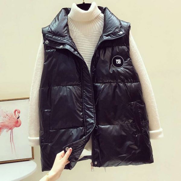 down cotton waistcoat women's autumn winter loose short waistcoat, wear bright face vest outside, White
down cotton waistcoat women's autumn winter loose short waistcoat, wear bright face vest outside, White