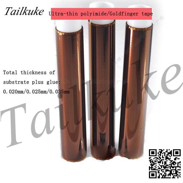 ultra-thin polyimide tape kapton gold finger solder resist thickness 0.02 to 0.06mm high temperature and pressure resistance fingerprint acc
ultra-thin polyimide tape kapton gold finger solder resist thickness 0.02 to 0.06mm high temperature and pressure resistance fingerprint acc