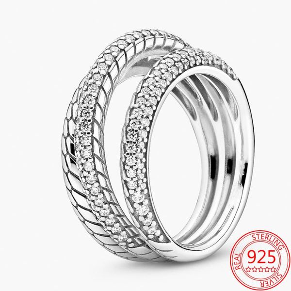 cluster rings authentic 925 sterling silver triple pavé snake chain pattern ring graphic ladies fine jewelry, Golden;silver
cluster rings authentic 925 sterling silver triple pavé snake chain pattern ring graphic ladies fine jewelry, Golden;silver
