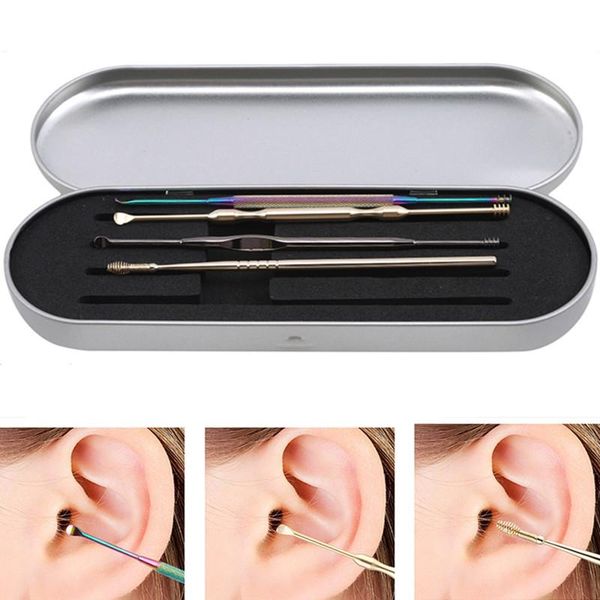 electric nose & ear trimmers 4pcs/set stainless steel spiral pick cleaner easy earwax removal prevent ear-pick clean tools care kit portable
electric nose & ear trimmers 4pcs/set stainless steel spiral pick cleaner easy earwax removal prevent ear-pick clean tools care kit portable