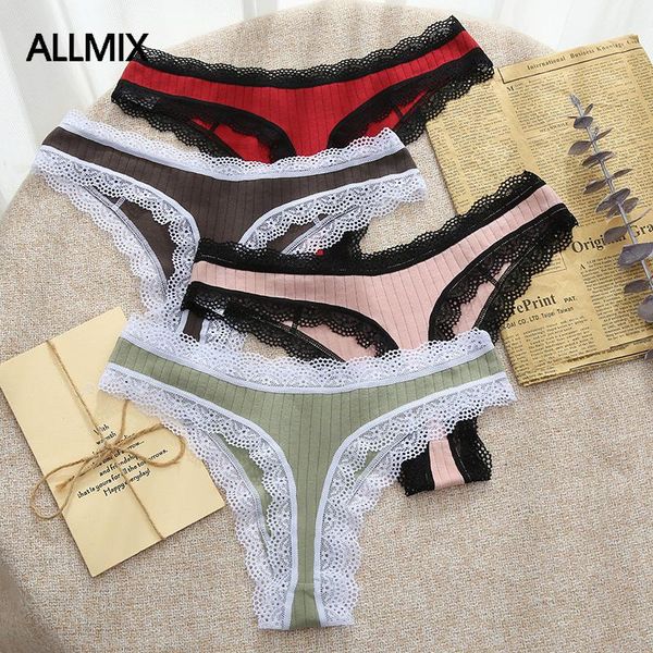 women's panties allmix lace cotton thongs underwear seamless soild g-string low waist soft comfort lady intimates lingerie, Black;pink
women's panties allmix lace cotton thongs underwear seamless soild g-string low waist soft comfort lady intimates lingerie, Black;pink