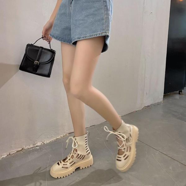 summer hollow boots female breathable fashion wild sandals thick bottom increased thin x027, Black
summer hollow boots female breathable fashion wild sandals thick bottom increased thin x027, Black