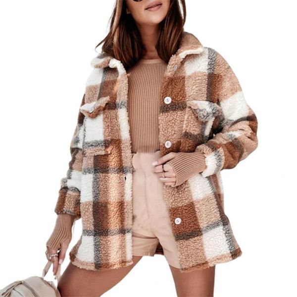 women's jackets women coat fashion plaid overshirt jacket 2021vintage autumn winter warm coats for casual long sleeve outwear, Black;brown
women's jackets women coat fashion plaid overshirt jacket 2021vintage autumn winter warm coats for casual long sleeve outwear, Black;brown