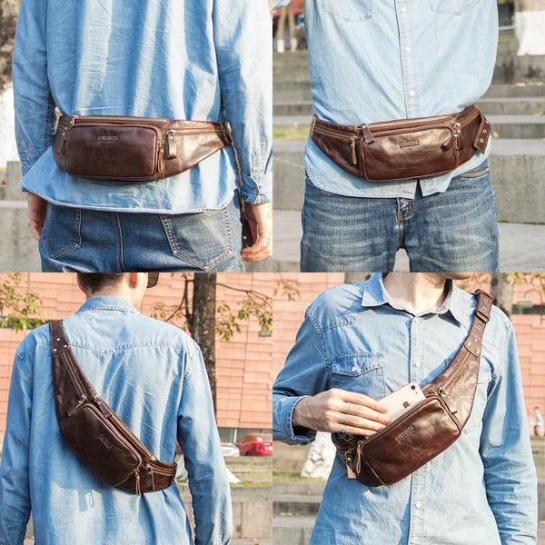 waist bag men's shoulder fashion classic retro leather sports baotou layer cowhide 2021 multi-function bags
waist bag men's shoulder fashion classic retro leather sports baotou layer cowhide 2021 multi-function bags