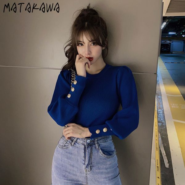 matakawa spring knit women's sweater self-cultivation sweaters for women sweet puff long-sleeved bottoming 210513, White;black
matakawa spring knit women's sweater self-cultivation sweaters for women sweet puff long-sleeved bottoming 210513, White;black