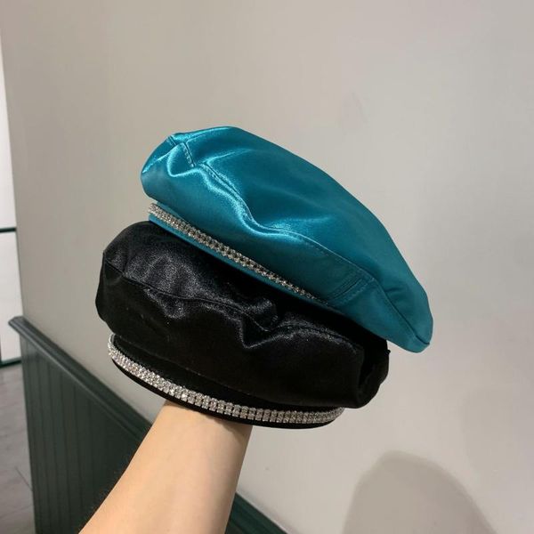 stingy brim hats cygjfc woman crystal satin berets lady elegant panana vintage octagonal artist hat outdoor caps headwear fashion gorros, Blue;gray
stingy brim hats cygjfc woman crystal satin berets lady elegant panana vintage octagonal artist hat outdoor caps headwear fashion gorros, Blue;gray